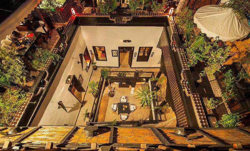 Modern kitchen with marble countertops